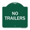 Signmission Designer Series Sign-No Trailers, Green & White Aluminum Sign, 18" x 18", GW-1818-23563 A-DES-GW-1818-23563 - alternate 1